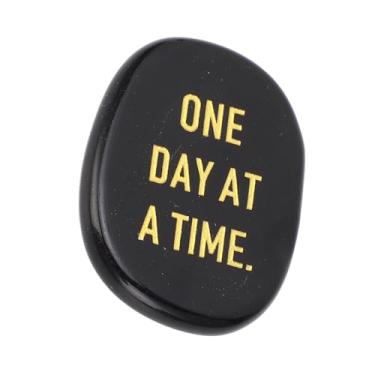 Imagem de AUNMAS Pedra de Preocupação para Ansiedade, Calmante Portátil, Pedra de Palma para Relaxamento do Polegar, Tátil Suave para Relaxamento de Atenção Plena No Escritório Doméstico (Obsidiana)