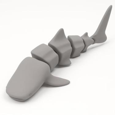 Imagem de Tubarao Martelo, Shark Branco, Carpinteiro, Baleia, Golfinho, Articulado Fidget Sensorial 3D, Toy Art, Figuras Aquáticas Colecionáveis, Brinquedo Educativo Antiestresse, (Tubarão Baleia)