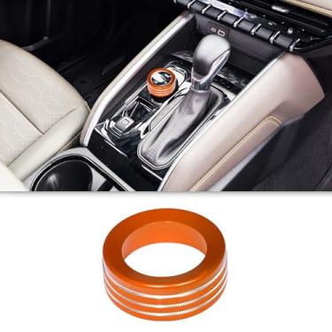 Imagem de BORUIEN Capa de botão 4WD para Chevy Colorado 2024 2025 2026 acessórios internos capa de interruptor de tração nas quatro rodas console central decoração de anel de alumínio (laranja, modelos 4WD)