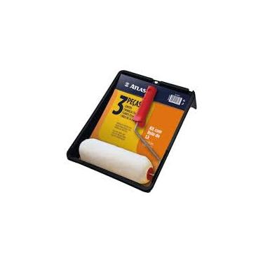 Imagem de Kit de Pintura Atlas 3 a 7 Peças, Profissional Completo com Rolo, Trincha e Bandeja, Parede, Muros (Kit 3 Peças (428/22))