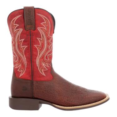 Imagem de Durango Bota masculina Shyloh bordada bico quadrado casual cano médio - marrom, vermelha, Mogno e vermelho dinamite, 12 Wide