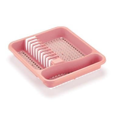 Imagem de Escorredor de Louças 10 Pratos Plástico Compacto com Suporte para Talh