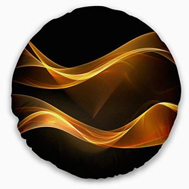 Imagem de Sala de estar Redonda, Sala de estar, Sofá, Almofada de alta qualidade + Capa de almofada impressa em ambos os lados 40 cm da Designart