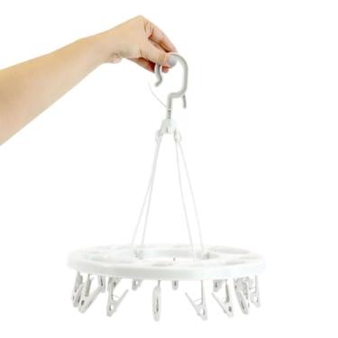 Imagem de Varal Redondo 16 Prendedores Branco Secador Roupa Multiuso Apartamento