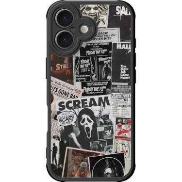 Imagem de DEENAKIN Capa fofa para iPhone 16 Plus, capa rígida floral estética, compatível com Magsafe, capa protetora fina moderna exclusiva retrô coquete ocidental para mulheres e meninas, grito