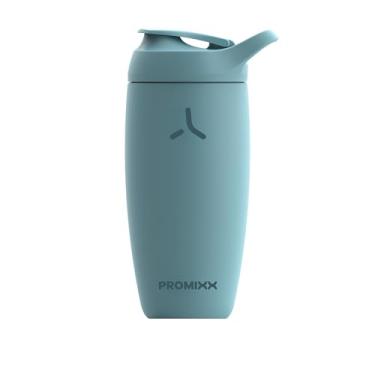Imagem de Promixx Pursuit Shaker Garrafa de água isolada de aço inoxidável e copo liquidificador, 510 ml, Ocean Calm Blue