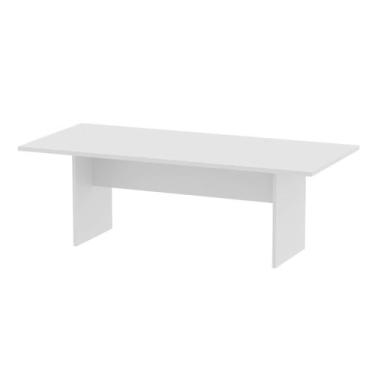 Imagem de Mesa De Reunião Para Escritório 220x100cm Me4190 Branco - Tecnomobili