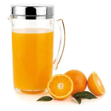 Imagem de Jarra De Suco 2 Litros Com Tampa Inox Água Saborizada Servir Mesa Refr