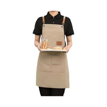Imagem de Avental Profissional Unissex Com Bolso E Logotipo Personalizável Para 