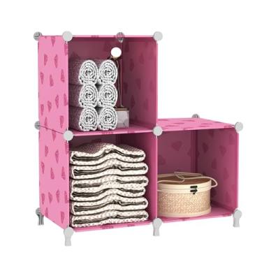 Imagem de UNKU Estante aberta, organizador de armazenamento de 3 cubos, prateleira de exibição de 30 cm para CDs de livros, estante de livros DIY, prateleira de armazenamento ajustável para escritório em casa