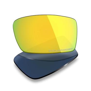 Imagem de Mryok Lentes de reposição ultra polarizadas para óculos de sol Oakley Square Whisker, HD Polarized, proteção UV, resistente a impactos e ajuste perfeito - Ouro 24K