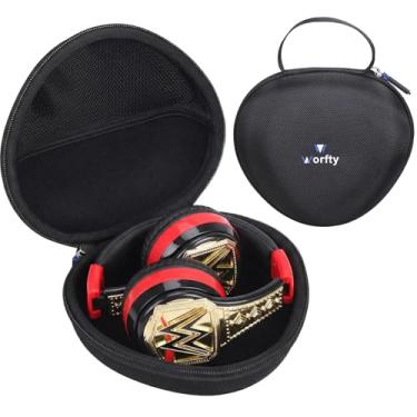 Imagem de Capa de fone de ouvido compatível com eKids WWE/BERIBES (WH202A) / JoySpark(T5) / EarFun K1/iClever BTH27, capa preta para fones de ouvido Bluetooth eKids (apenas caixa) (preto)