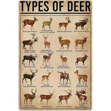 Imagem de Placa De Metal Retrô Com Estampa De Cervo Para Decoração De Banheiro, 