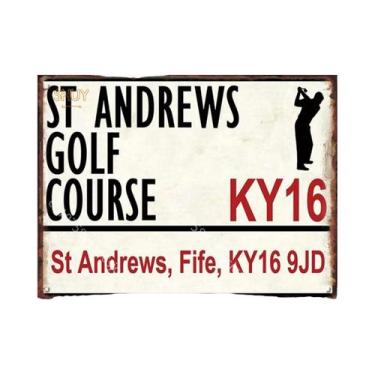 Imagem de Placa De Metal Vintage Para Golfe, Decoração Retrô De Parede Em Lata P