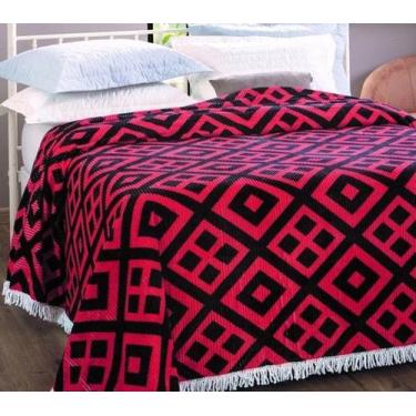 Imagem de Colcha Cobre Leito Chenille Jolitex Queen Casal Estampada com Franja L