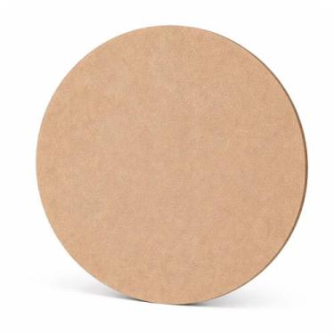 Imagem de Sousplat Bolacha Mdf Cru 35cm Madeira Jogo Americano Redondo - Moveis 