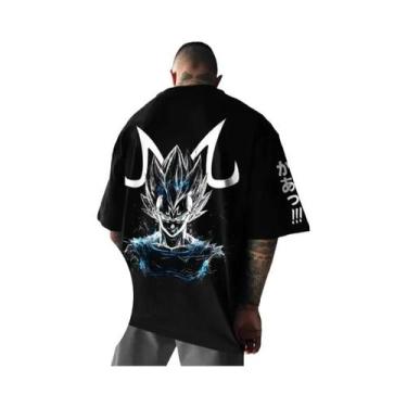 Imagem de Camiseta Masculina Dragon Ball Vegeta Verão Anime Manga Curta Solta St