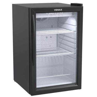 Imagem de Expositor De Bebidas Venax 100 Litros Vv Led Branco Preto Fosco 110V 25926