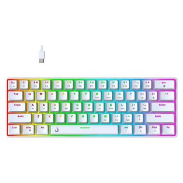Imagem de Teclado Mecânico Gamer Rise Mode GM1 White, RGB, Switch Outemu Red - RM-TCM-GM1-WRED-Unissex