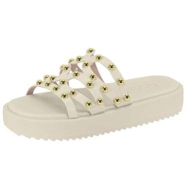 Imagem de Chinelo Confortável Moleca Feminino Antiderrapante Flatform, Branco of