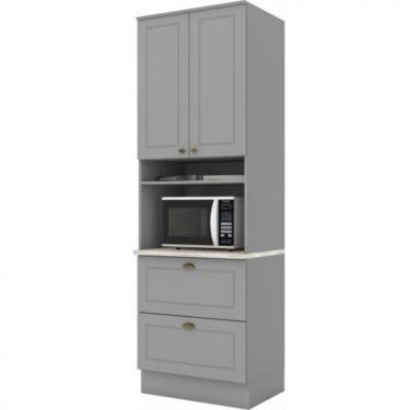 Imagem de Paneleiro Duplo Americana 220cm Para 1 Forno Henn Cinza