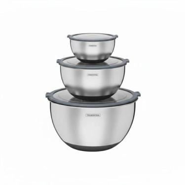 Imagem de Conjunto De 3 Bowls Tramontina Cucina Em Aço Inox Com Tampa