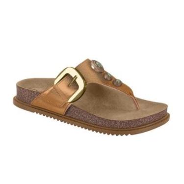 Imagem de Sandalia Papete Feminina Beira Rio Confortavel Dedo Detalhe Pedras Ref: 8524.111-Feminino