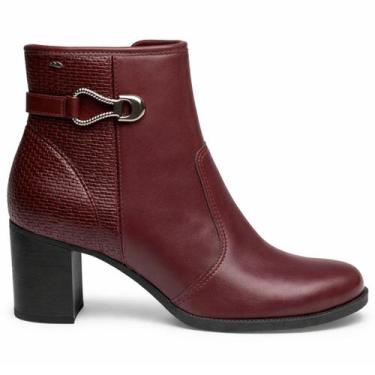 Imagem de Bota Coturno Cano Baixo Vieri Dakota Salto Bloco Alto D2193, Pinhão, 3