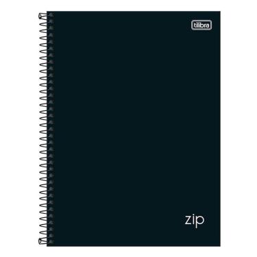 Imagem de Caderno Espiral Universitário Zip New 20 Matérias Preto - Tilibra