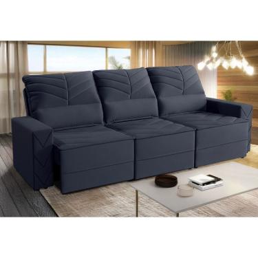 Imagem de Sofa 3 Lugares Retratil Reclinavel 200cm Veludo Malta Requinte