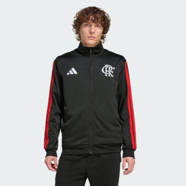 Imagem de Jaqueta Adidas Flamengo DNA Preta e Vermelha, GG