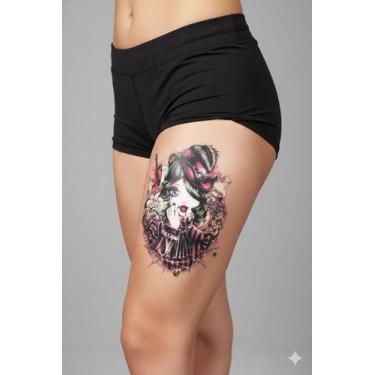Imagem de Tatuagem Temporária 19x12cm Personagem Anime Gothic Lolita - Tattoo Fa