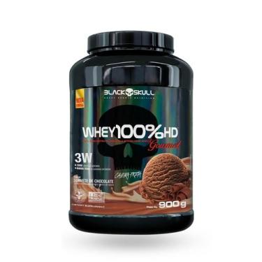 Imagem de Wh ey HD Gou rmet 3 W  Black Skull  Chocolate  900g Suplemento Prot ei
