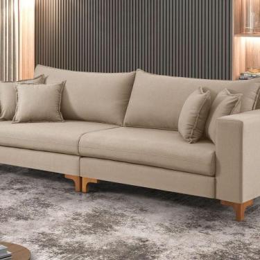 Imagem de Sofá Fixo 3 Lugares 2,20m M-197 Estofados Martins Creme - MARTINS ESTO