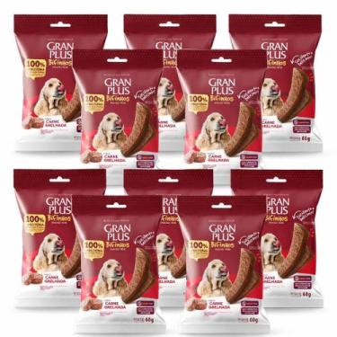 Imagem de Kit 10 Bifinhos Cães GranPlus Carne Grelhada 60g - Gran Plus