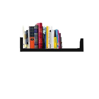 Imagem de Prateleira Modelo U Trovarelli Preto [F031] Retangular em MDF 100% Reflorestamento Fixa...