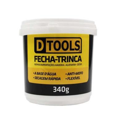Imagem de Fecha Trinca Acrílico Flexível 340G Branco para Reparar Madeira Alvenaria e Gesso com Massa Leve Anti-mofo Dtools