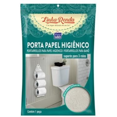 Imagem de Porta Papel Higiênico Renda para Organização em Poliéster 100% com Detalhes Decorativos...