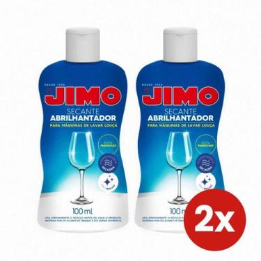 Imagem de Kit Secante Abrilhantador Jimo 100ml para Máquina de Lavar Louça Secag