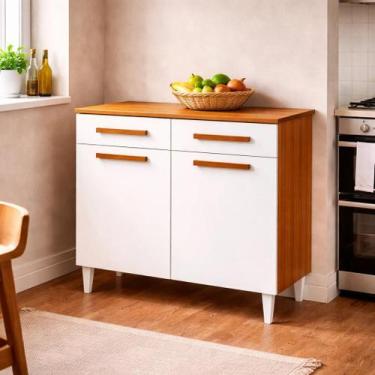 Imagem de Balcão Cozinha Compacto com Gavetas e Portas Atacama / Br - Aramóveis