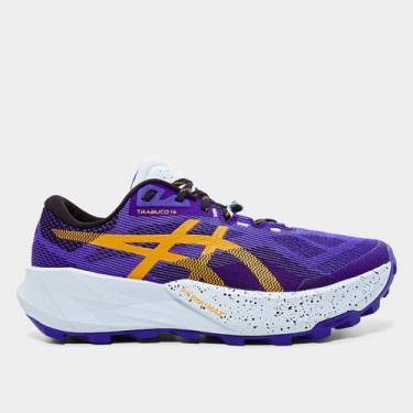 Imagem de Tênis Asics Trabuco 14 Masculino, Azul, Amarelo, 40