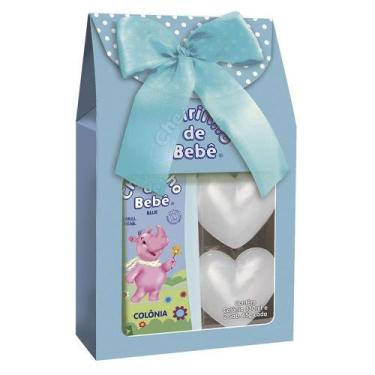 Imagem de Kit Colônia Infantil Cheirinho de Bebê Blue 210ml + Sabonete Coração 2