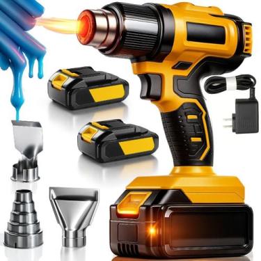 Imagem de Soprador Termico Bivolt Com Bocal E 2 Baterias C/ Maleta Pro - Genéric