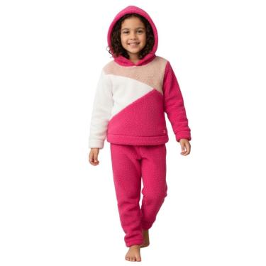Imagem de Conjunto Menina Moletom com Capuz Blusa e Calça Inverno