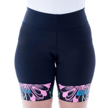 Imagem de Bermuda Elite Ciclista Forro Feminino Tam P Preto - BIKE STILO