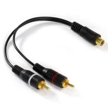 Imagem de Cabo Adaptador Y Rca Fêmea para 2 Rca Macho Vinik YRF2RM-20 para Dividir Áudio 20cm