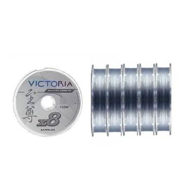Imagem de Linha de Pesca Multifilamento 8 Fios Victoria 500m Cinza 0.50mm 76lb -