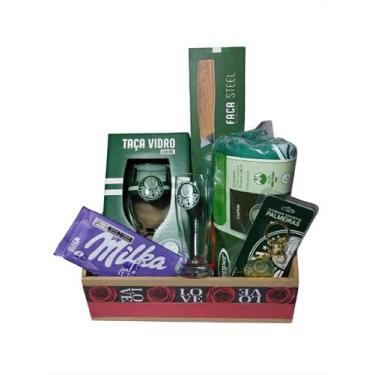 Imagem de Cesta Paixão de Torcedor Kit Presente Oficial Time Palmeiras Verdão - 