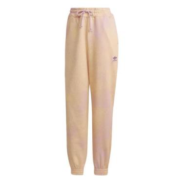 Imagem de Calça Adidas Jogger Barra Estampa Corrida - HL6603, Amarelo, Rosa, G