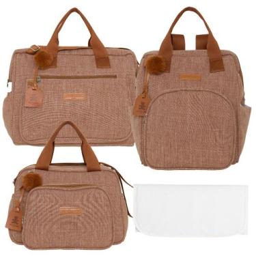 Imagem de Kit Bolsas Maternidade Pirulitando Completo Memórias Marrom - Pirulita